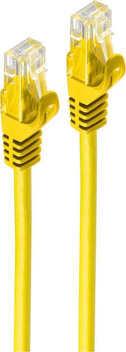 Actual product image Shiverpeaks BASIC-S patch cable Cat. 6A, U/UTP, yellow, 30.00 m withCat.7 raw cable, assignment: EIA/TIA 568B (U/UTP, CAT7, 30 m)
