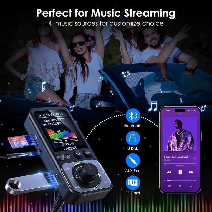 Immagine prodotto Lencent FM-Transmitter mit Bluetooth