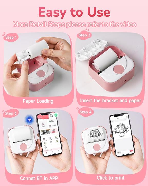 Image du produit Phomemo Q02 PNK (203 dpi)