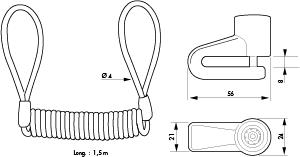 Actual product image Thirard Antivol trotinette electrique - 2 cles