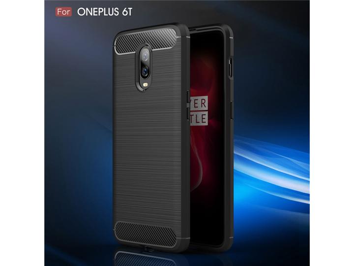 Produktbild Screenguard OnePlus 6T Hülle Carbon Brushed Soft TPU (OnePlus 6T)