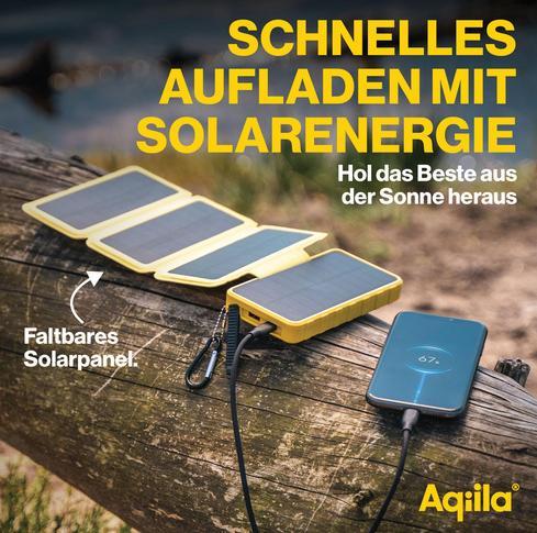Produktbild Aqiila Powerbird BS10 - solar powerbank 10000 mAh (10000 mAh, 6 W, 37 Wh)