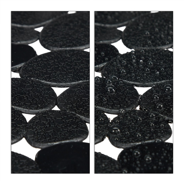 Actual product image Relaxdays Anti-Slip Bath Mat, Stone-look (36 x 68 x 0.5 cm)
