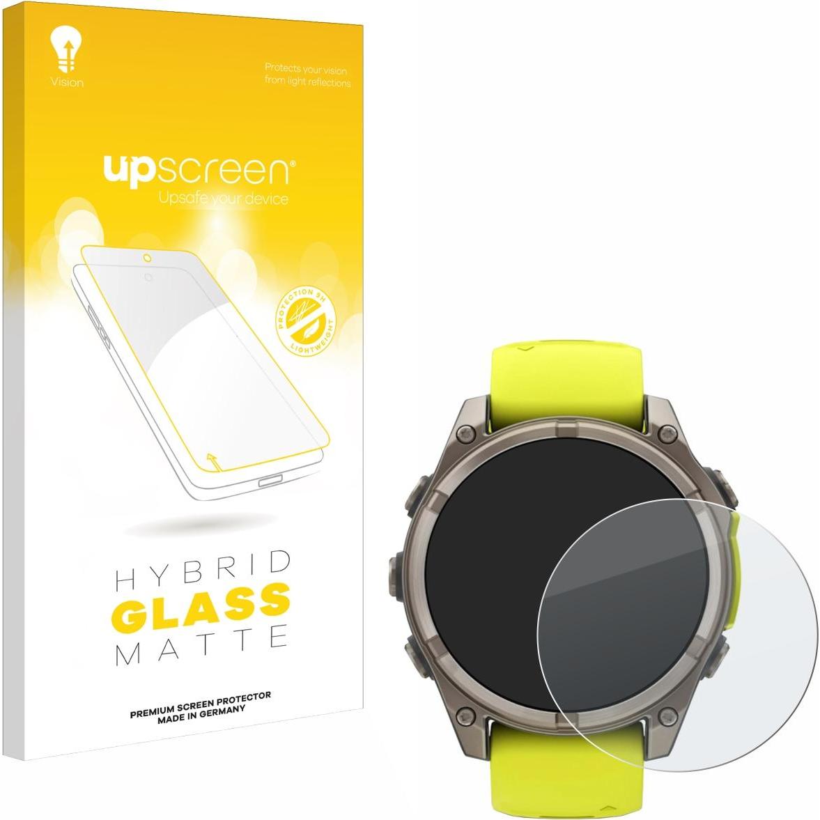 upscreen Schutzglas Schutzfolie Glas Folie Displayschutz matt, Smartwatch Schutzfolie, Grau