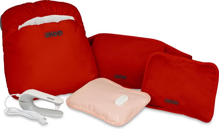 Produktbild Unold 86023 Wärmi Premium Set rot elektr. Heizkissen + Fusswärmekissen (Bettflasche mit Bezug)