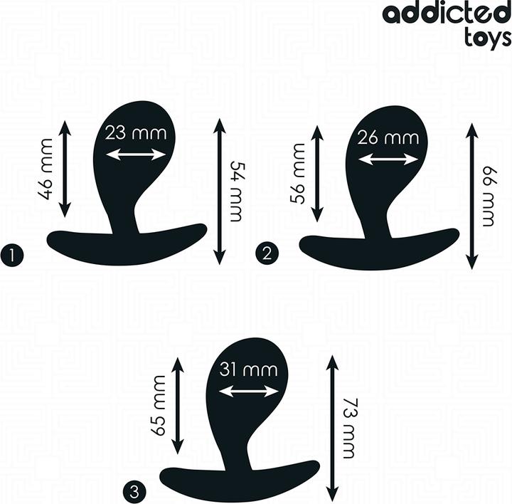 Produktbild Addicted toys - 3ER-SET ANALPLUG MODELL 3