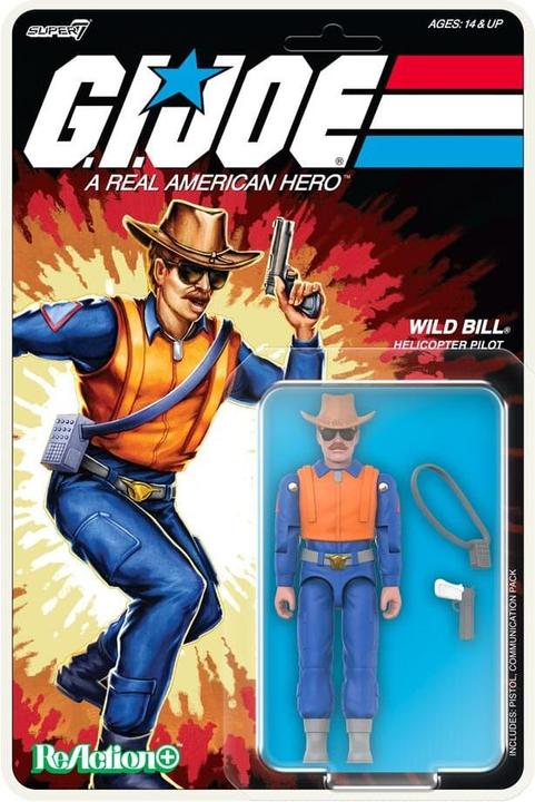 Actual product image Super7 GI Joe ReAction+ Actionfigur Wave 3 Wild Bill (Cartoon) 10 cm