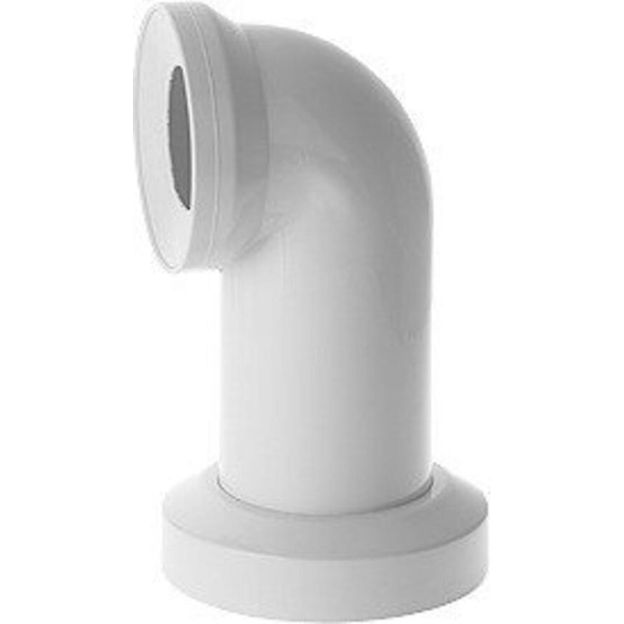Duravit, Badarmatur, Ablaufbogen mit Rosette, Abgang waagerecht weiss