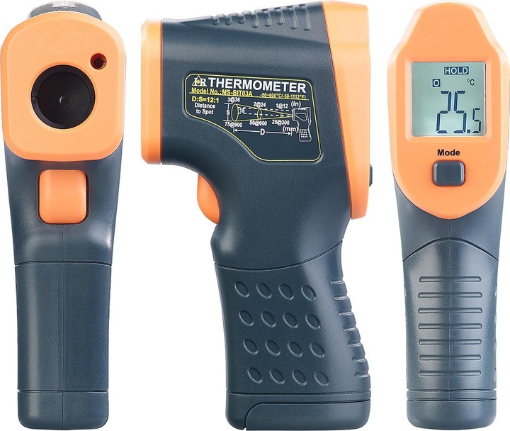 Produktbild AGT Profi-Infrarot-Thermometer mit Laser, LCD und Bluetooth