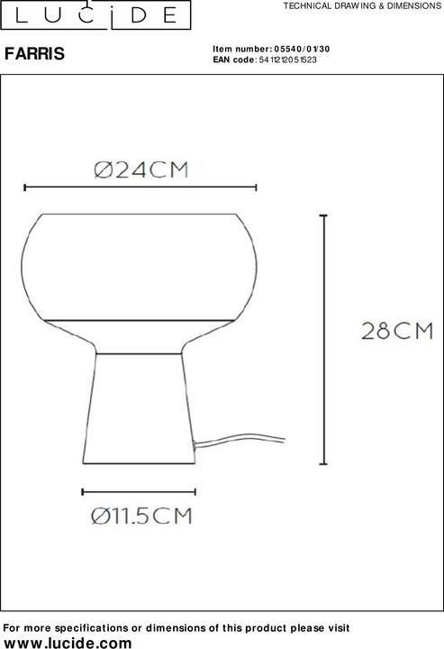 Actual product image Lucide Table lamps (E27)