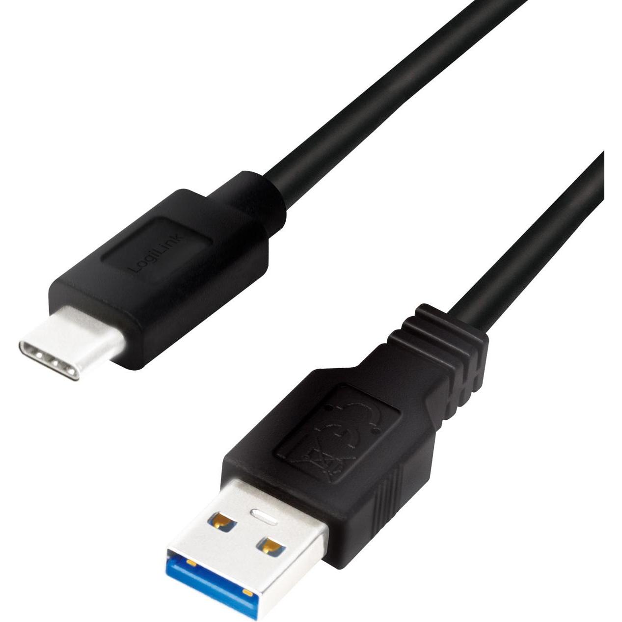 LogiLink USB A – USB C (3 m, USB 3.0), USB Kabel