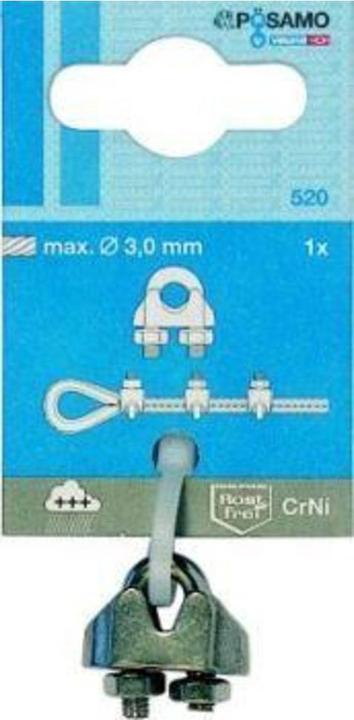 Actual product image Pösamo Wire rope clamp V4A 3 mm