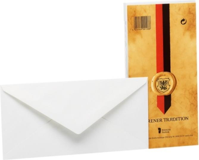 Actual product image Rössler Envelope DL SF 25ST white satinised (C6, 25 x)