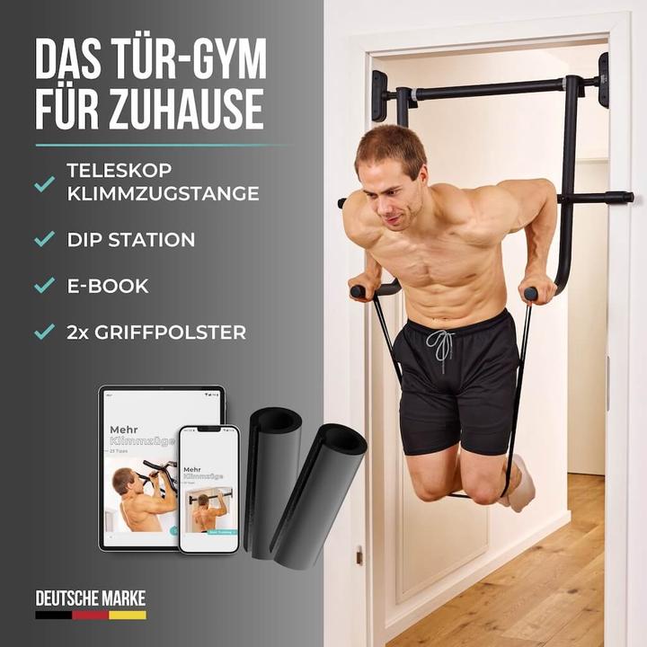 Actual product image Pullup & Dip Tür Klimmzugstange + Dip Stange Bundle