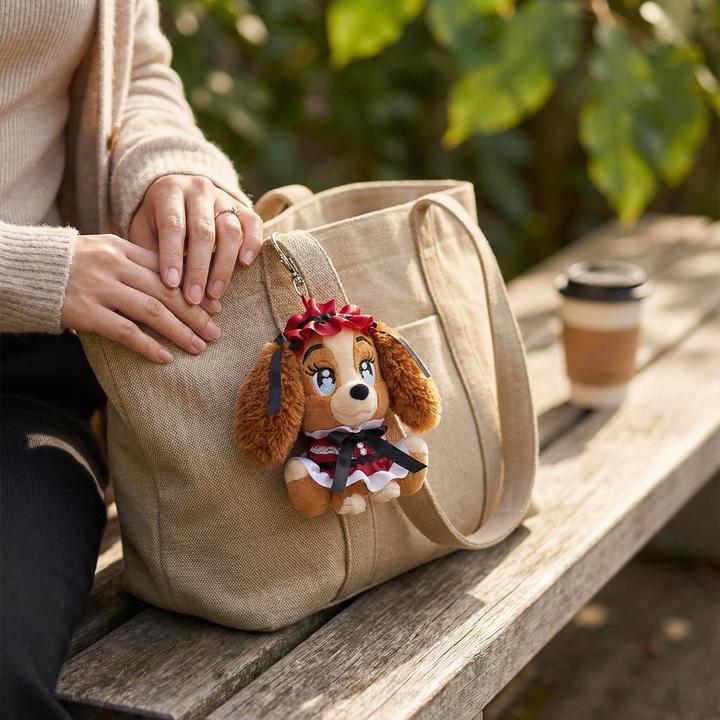 Actual product image Disney Lady plush key ring