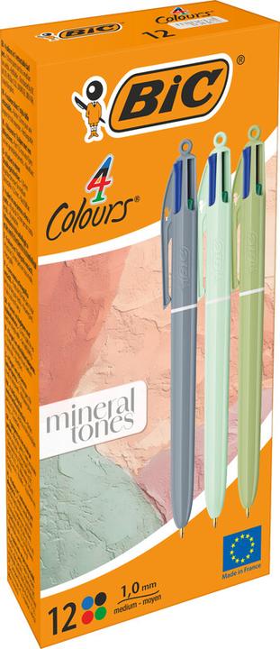 Image du produit Bic Stylo 4 couleurs Mélange de velours (Bleu, Noir, Rouge, Vert, 1x)