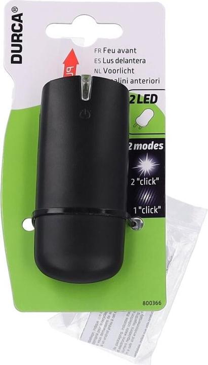 Actual product image Durca Battery-powered front light and bracket (25 lm)