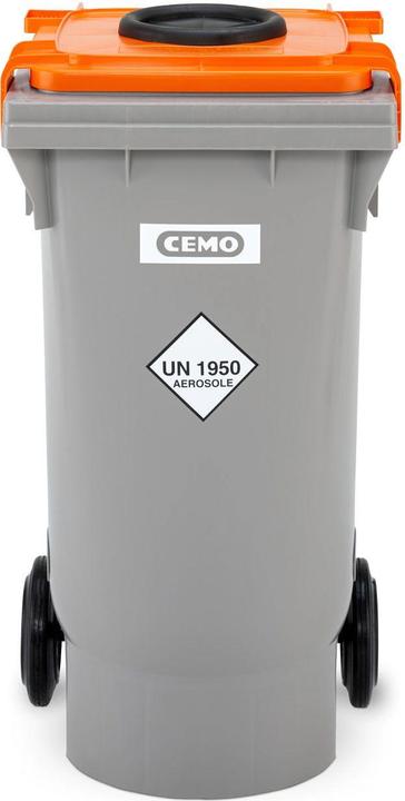 Actual product image Cemo Spray can collection container, mobile, capacity 120 l, HxWxD 960 x 498 x 554