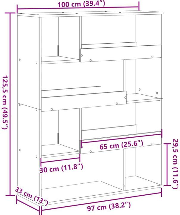 Immagine prodotto vidaXL Raumteiler (100 x 33 x 125.50 cm)