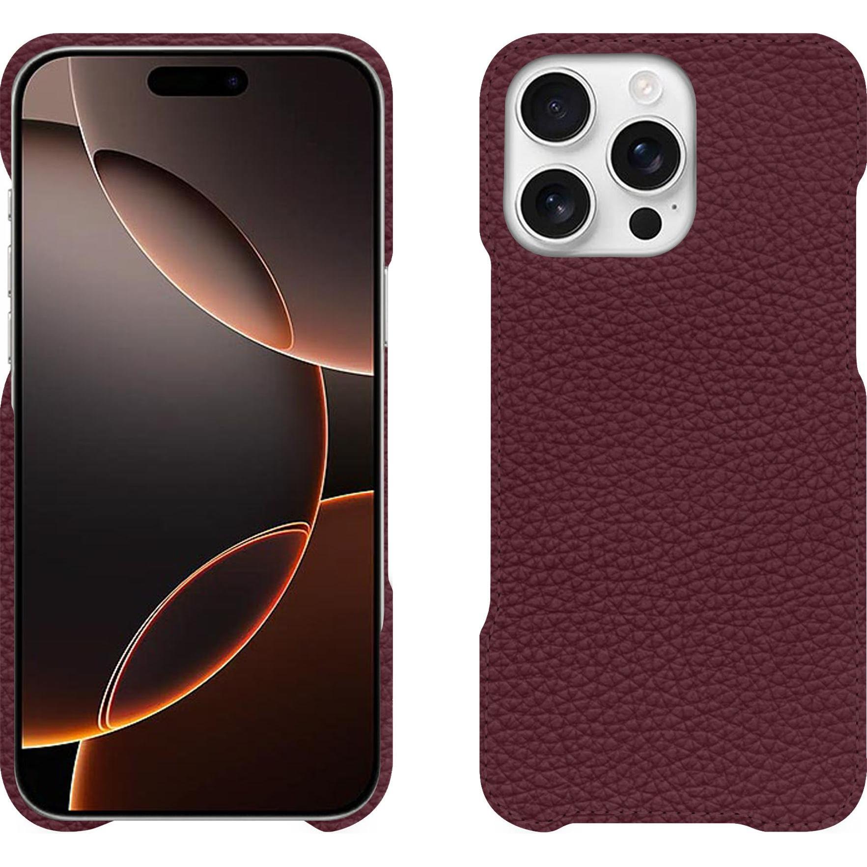 Noreve Lederschutzhülle (Apple iPhone 16 Pro), Smartphone Hülle, Violett