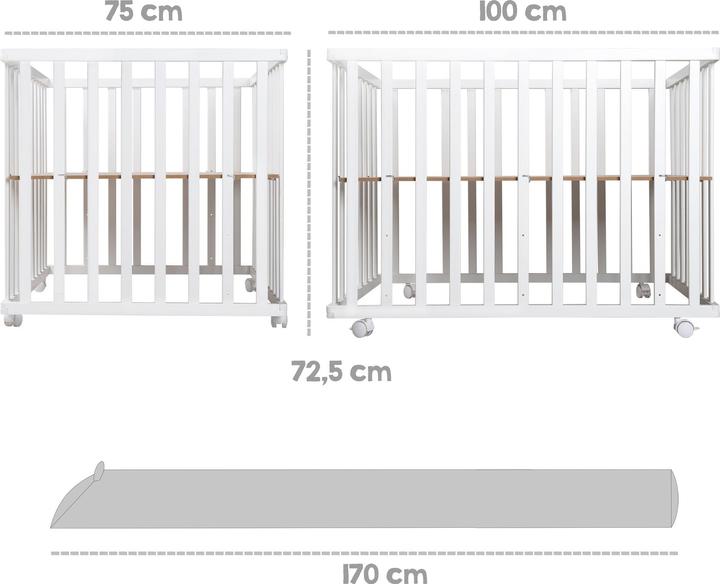 Image du produit Roba Parc pour enfants (75 cm, 100 cm, Panneau de bois MDF)
