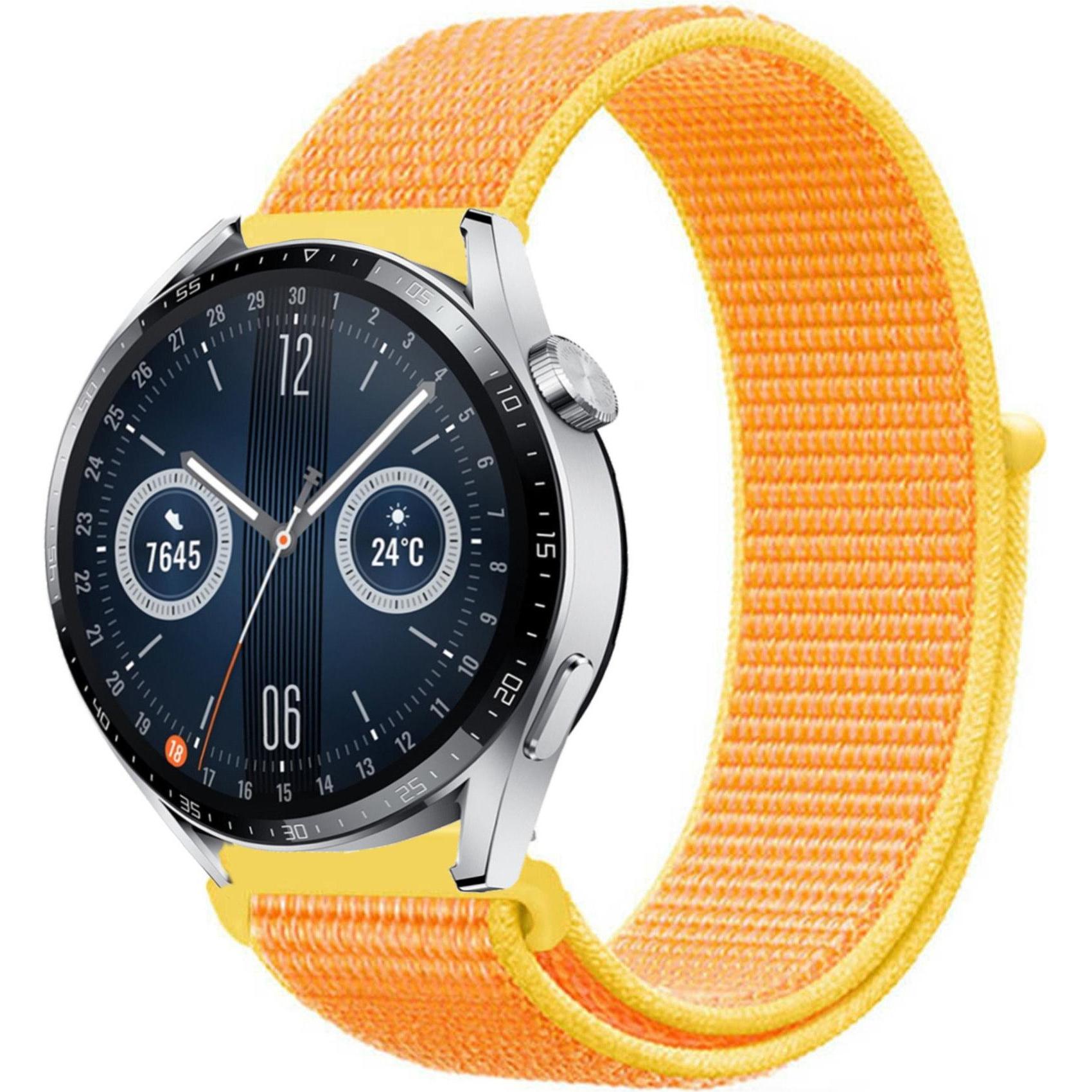 Thumbnail - Strap-it Nylonarmband (22 mm, Nylon), Uhrenarmband, Gelb, Orange