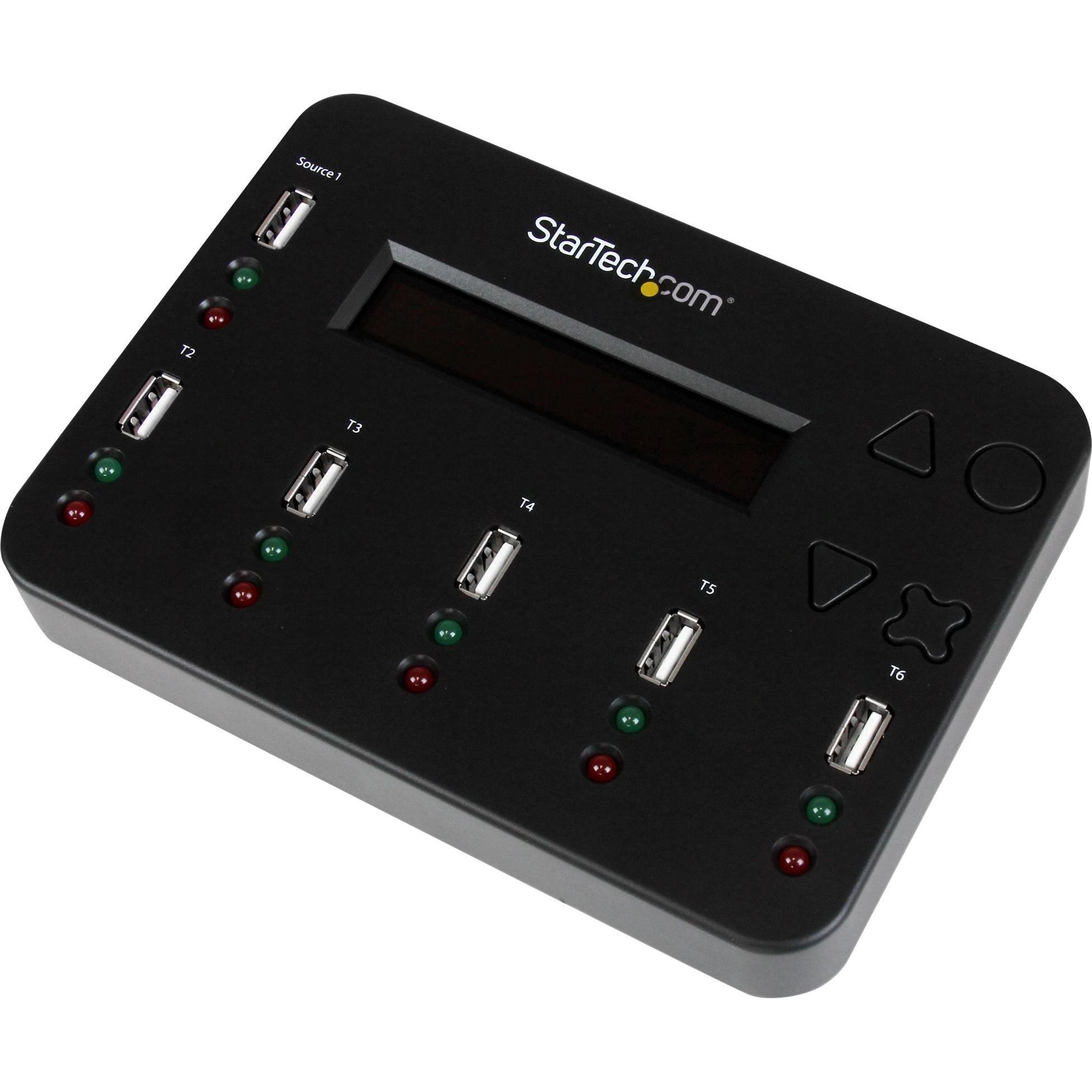 StarTech Duplicatore autonomo 1:5 (USB-A), Chiavetta USB, Nero