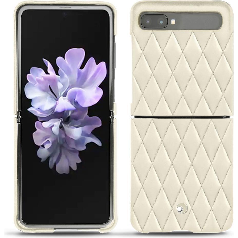 Noreve Lederschutzhülle (Samsung Galaxy Z Flip), Smartphone Hülle, Weiss