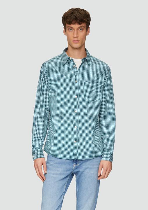Immagine prodotto s.Oliver Hemd Slim Fit: Gemustertes Hemd aus Baumwollstretch (L)