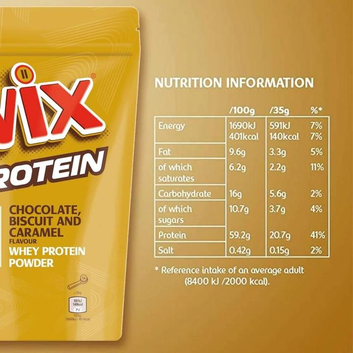 Actual product image Mars Protein Twix Protein Powder (455 g, 1 x, Caramel, Chocolate, Cracker)