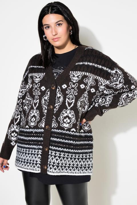 Immagine prodotto Studio Untold Cardigan dal taglio oversize con mix di jacquard (54)