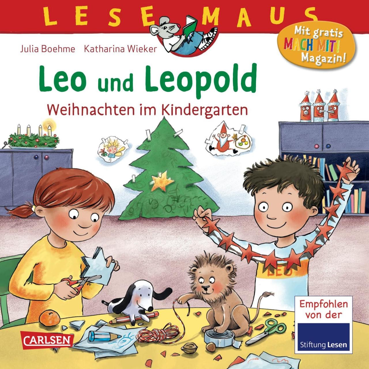 LESEMAUS 163: Leo und Leopold – Weihnachten im Kindergarten, Kinderbücher von Julia Boehme