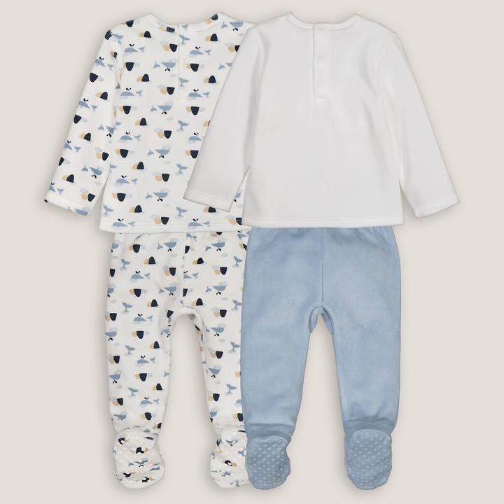 Produktbild La Redoute Collections 2er-Pack Samt-Pyjamas mit Walmotiven (56)
