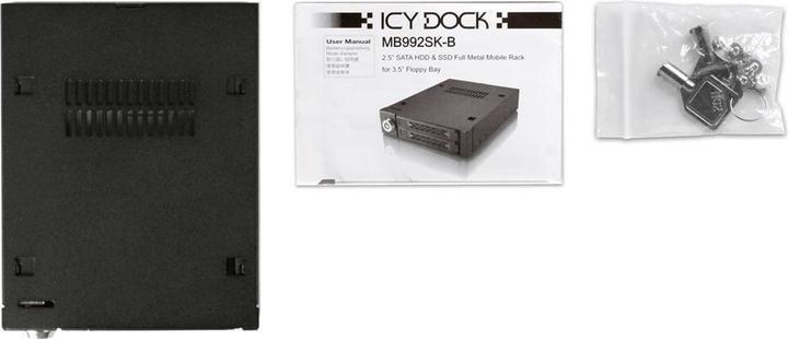 Productafbeelding Icy Dock Verwijderbaar frame 2x 2,5" MB992SK-B