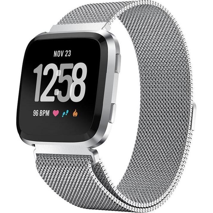 Strap-it Armband (Edelstahl, Versa 2), Uhrenarmband, Silber