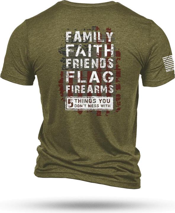 Actual product image Nine Line T-Shirt 5 THINGS, olive (XL)