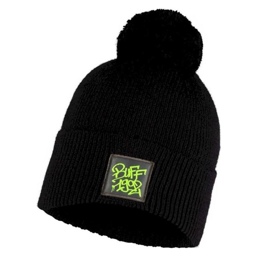 Buff, Unisex, Mütze, Jr Knitted Hat Deik Black, Schwarz, (One Size)
