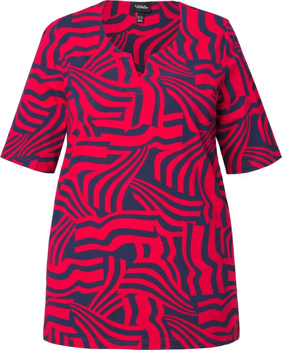 Produktbild Ulla Popken T-Shirt, A-Linie, Tunika-Ausschnitt, Halbarm (60)