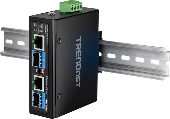 Produktbild Trendnet TI-BF22SFP Medien Konverter 2-Port Industrial SFP zu Gigabit PoE++
