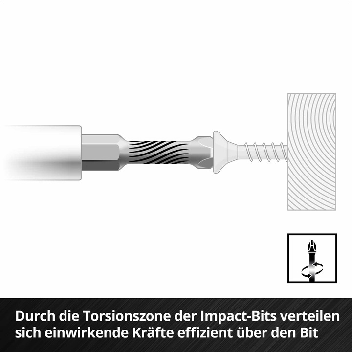 Actual product image Einhell Impact bit set, 109220, M-case, 39 pieces (50 mm, 60mm, 3/8")