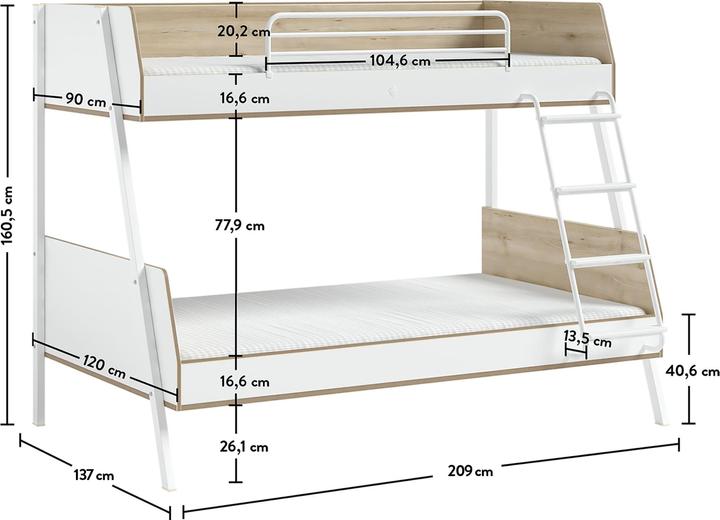 Actual product image Cilek Family bunk bed Modera (120 x 200 cm)