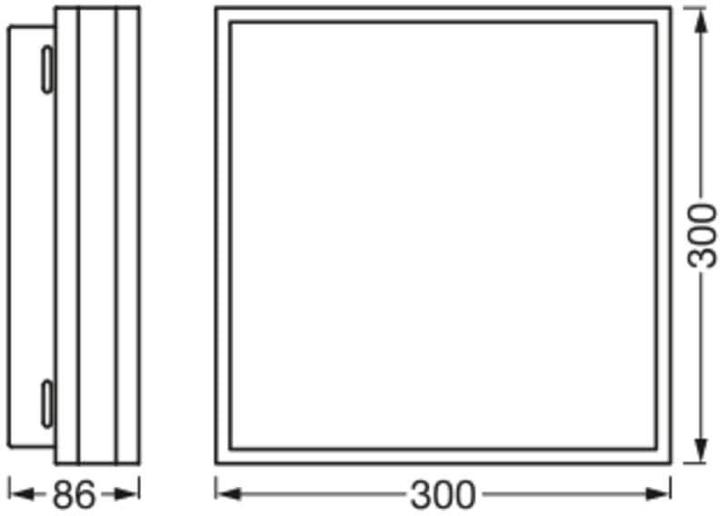 Produktbild Osram SMART+ Matter Magnet Black 300x300mm Tunable White (1400 lm)