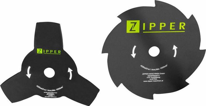 Image du produit Zipper Débroussailleuse ZI-MOS145JAK incl. tête à 2 fils, lame à 3 dents, lame à 8 dents (Fils coupe-herbe)