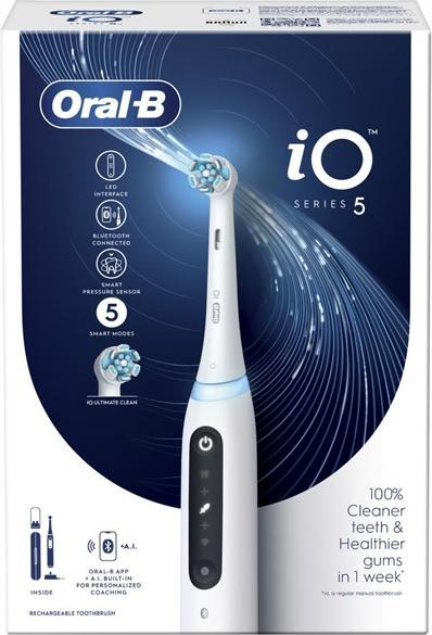 Image du produit Oral-B Brosse à dents électrique iO5 Rechargeable, Pour adultes, Nombre de têtes de brossage incluses 1 (Brosse à dents oscillo-rotative)