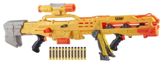 Actual product image Hasbro Nerf N-Strike Icon Series Longshot CS-6 Foam 3in1 Blaster 8 Years E8886EU50