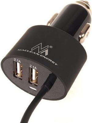 Produktbild Maclean Ładowarka 2x USB 5.2A + lightning spiralny 1.8m (MCE76)