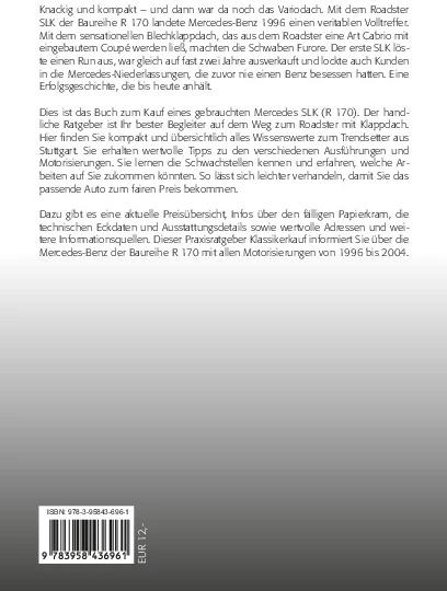 Produktbild Praxisratgeber Klassikerkauf Mercedes-Benz SLK (R 170) (Deutsch, Tobias Zoporowski, 2018)