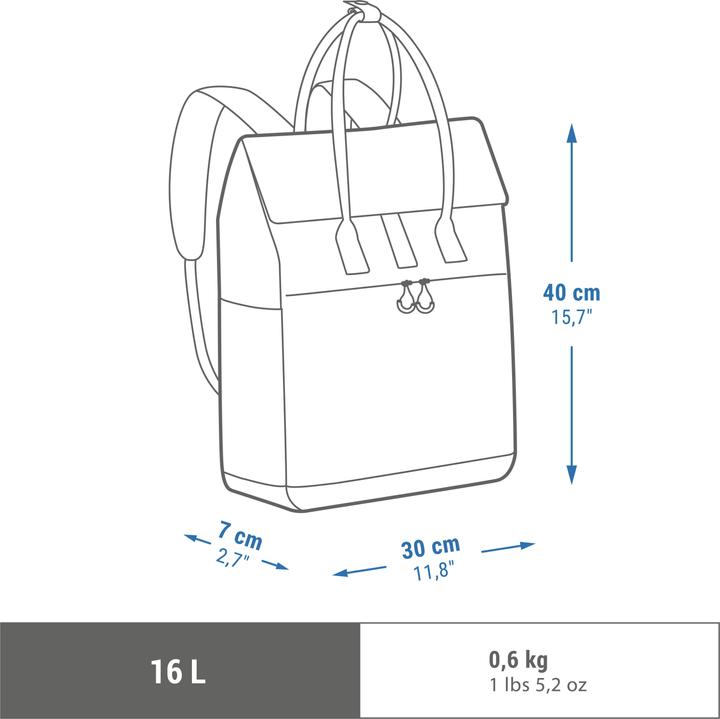Immagine prodotto Quechua zaino nh escape 150 square 16l 334486 (16 l)