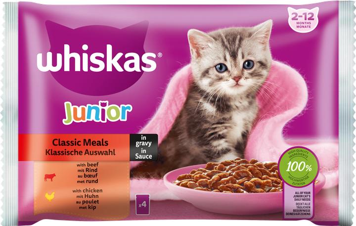 Whiskas Freshness Bag 85g Classic Selection in Sauce Junior 4-Pack (Junior, 4 pcs., 340 g)