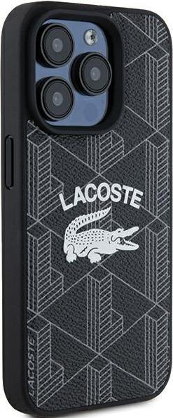 Actual product image Lacoste LCHMP15LPIGK iPhone 15 Pro 6.1" czarny/black hardcase Monogram Vintage Logo MagSafe (Apple iPhone 15 Pro)